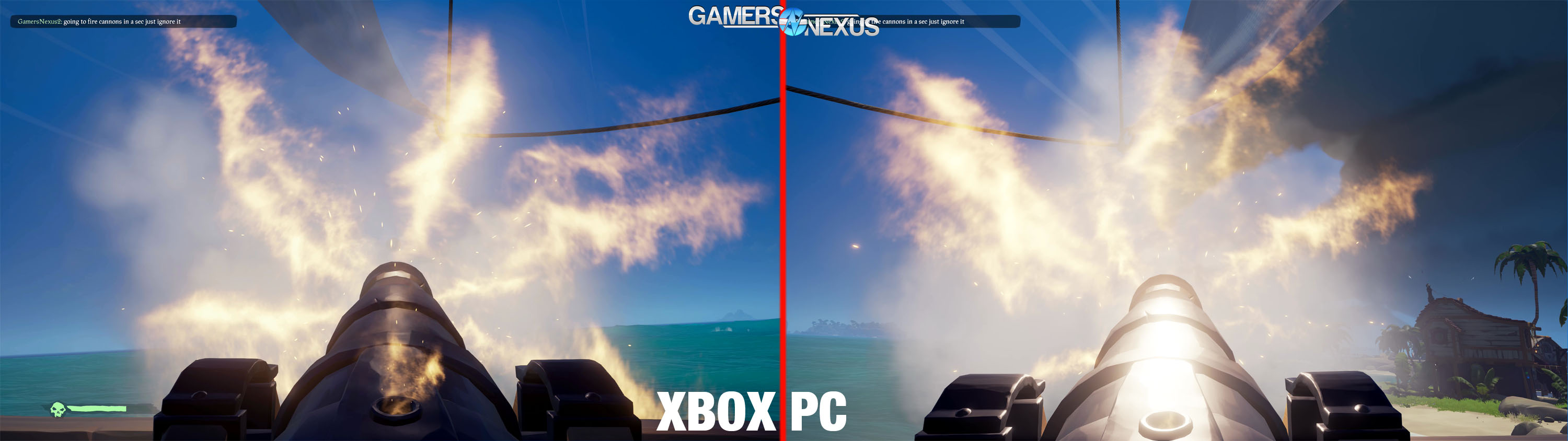 sea of thieves cannon xbox vs pc